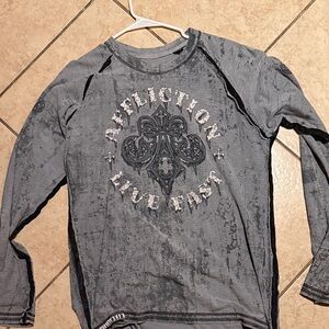 Affliction Charcoal Graphic Long Sleeve
